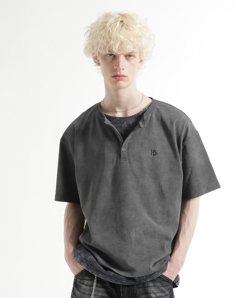 Pigment logo Henley cut (HARE) майка‑кардиган