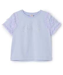 mezzo piano Junior | 【人気商品再入荷】【直営店で取り扱い無し】袖チュールフリル半袖Tシャツ(Tシャツ/カットソー)