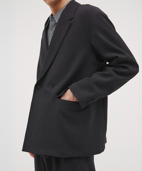 CITY TOKYO（シティトウキョウ）の「【CITY TOKYO/シティートーキョー】Mix herringbone ﾀﾞﾌﾞﾙｼﾞｬｹｯﾄ（テーラードジャケット・メンズ・ブラウン/ダークグレー・2/1）」の9枚目の写真