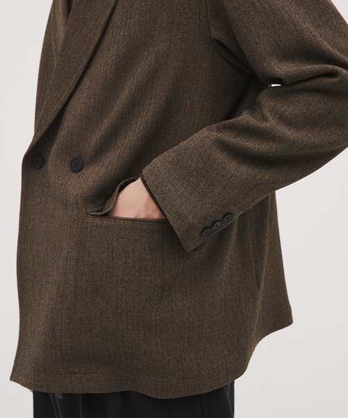 CITY TOKYO（シティトウキョウ）の「【CITY TOKYO/シティートーキョー】Mix herringbone ﾀﾞﾌﾞﾙｼﾞｬｹｯﾄ（テーラードジャケット・メンズ・ブラウン/ダークグレー・2/1）」の20枚目の写真