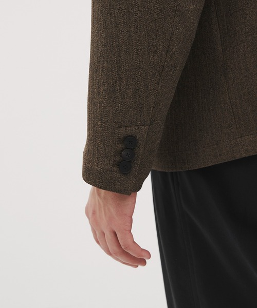 CITY TOKYO（シティトウキョウ）の「【CITY TOKYO/シティートーキョー】Mix herringbone ﾀﾞﾌﾞﾙｼﾞｬｹｯﾄ（テーラードジャケット・メンズ・ブラウン/ダークグレー・2/1）」の21枚目の写真