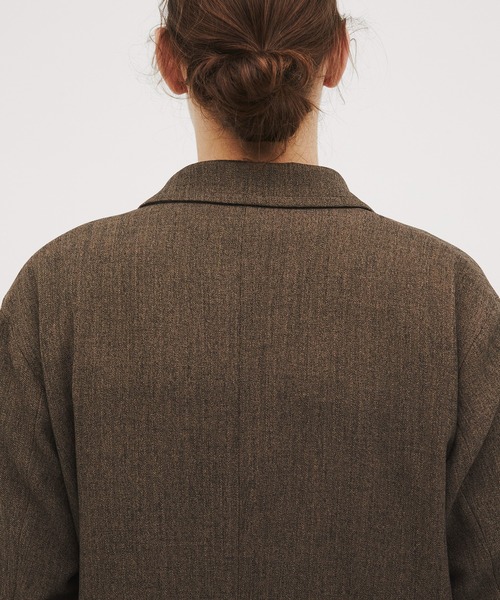 CITY TOKYO（シティトウキョウ）の「【CITY TOKYO/シティートーキョー】Mix herringbone ﾀﾞﾌﾞﾙｼﾞｬｹｯﾄ（テーラードジャケット・メンズ・ブラウン/ダークグレー・2/1）」の19枚目の写真
