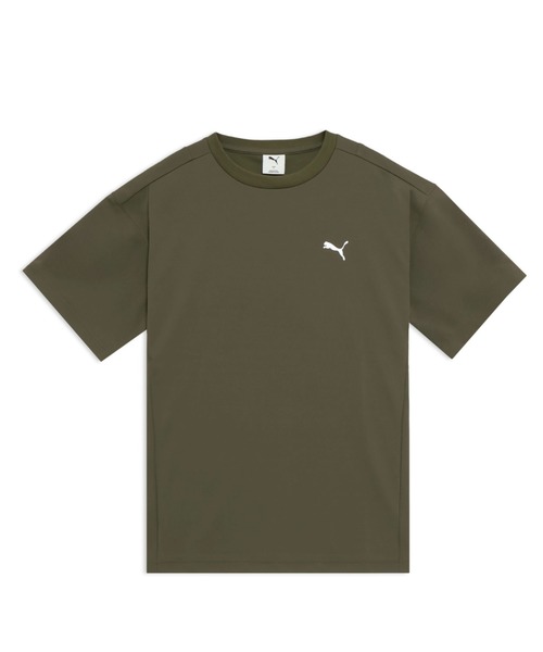 PUMA(プーマ)の「PUMA プーマ メンズ ESS エレベーテッド クール 半袖 Tシャツ(Tシャツ/カットソー・メンズ・グリーン系その他/ホワイト/ブラック・SMALL/X-LARGE/XX-LARGE/MEDIUM/LARGE)」の1枚目の写真