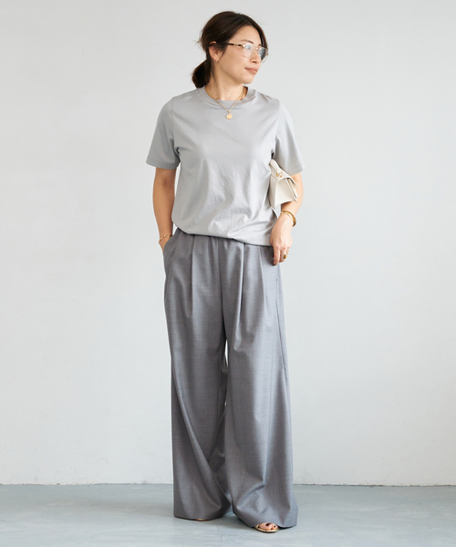 Deuxieme Classe（ドゥーズィエムクラス）の「Mme.CREW Tシャツ（Tシャツ/カットソー・レディース・ライトグレー/ベージュ/ホワイト・FREE）」の7枚目の写真