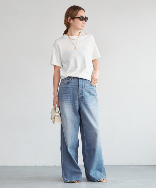 Deuxieme Classe（ドゥーズィエムクラス）の「Mme.CREW Tシャツ（Tシャツ/カットソー・レディース・ライトグレー/ベージュ/ホワイト・FREE）」の8枚目の写真