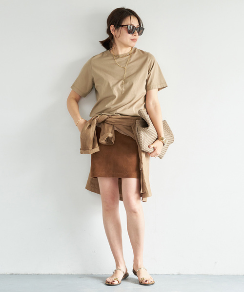 Deuxieme Classe（ドゥーズィエムクラス）の「Mme.CREW Tシャツ（Tシャツ/カットソー・レディース・ライトグレー/ベージュ/ホワイト・FREE）」の9枚目の写真