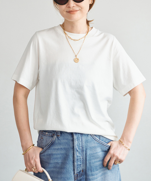 Deuxieme Classe（ドゥーズィエムクラス）の「Mme.CREW Tシャツ（Tシャツ/カットソー・レディース・ライトグレー/ベージュ/ホワイト・FREE）」の10枚目の写真