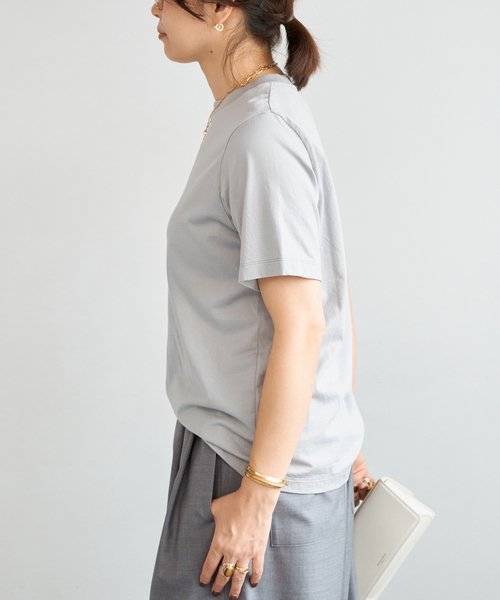 Deuxieme Classe（ドゥーズィエムクラス）の「Mme.CREW Tシャツ（Tシャツ/カットソー・レディース・ライトグレー/ベージュ/ホワイト・FREE）」の15枚目の写真