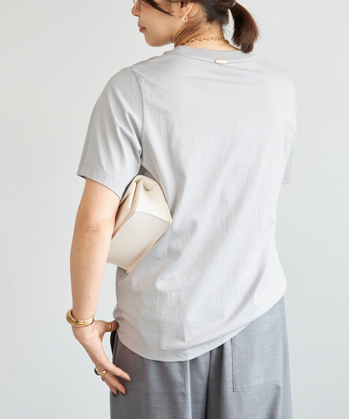 Deuxieme Classe（ドゥーズィエムクラス）の「Mme.CREW Tシャツ（Tシャツ/カットソー・レディース・ライトグレー/ベージュ/ホワイト・FREE）」の16枚目の写真