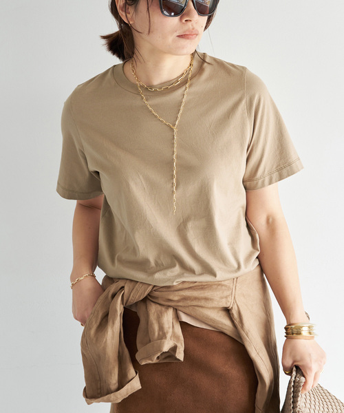 Deuxieme Classe（ドゥーズィエムクラス）の「Mme.CREW Tシャツ（Tシャツ/カットソー・レディース・ライトグレー/ベージュ/ホワイト・FREE）」の20枚目の写真