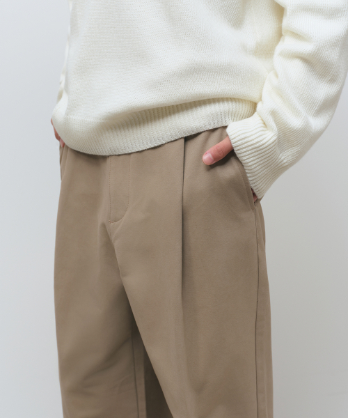 MUSINSA STANDARD（ムシンサスタンダード）の「ブラシドワンタックワイドチノパンツ[ベージュ]（その他パンツ・メンズ・その他・26/27/28/29/30/31/32/33/34/36/40/42/38）」の5枚目の写真
