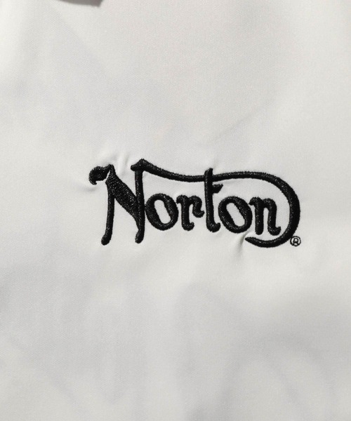 Norton(ノートン)の「Norton グラフィックプリント バックロゴ刺繍 半袖ポロシャツ(ポロシャツ・メンズ・ブラック/ホワイト・M/L/XL)」の8枚目の写真