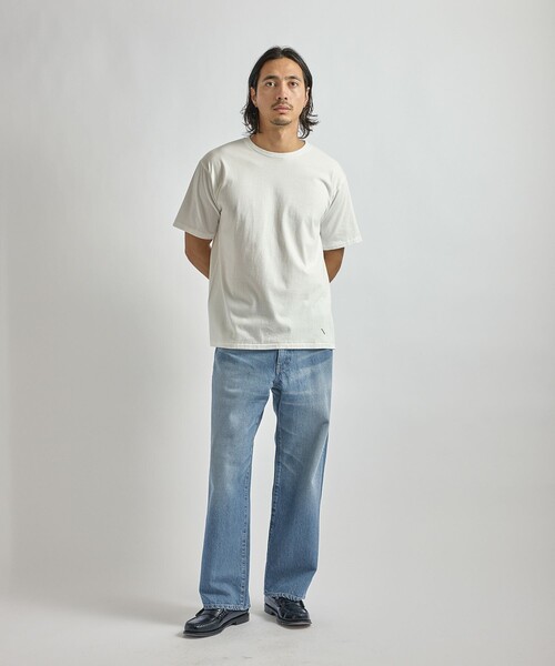 HANES(ヘインズ)の「Hanes x Saturdays NYC Washed Cotton Short Sleeve T-Shirts 2P(Tシャツ/カットソー・メンズ・ブラック/ホワイト・S/M/L)」の4枚目の写真