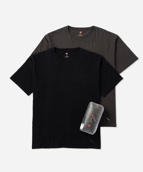 HANES(ヘインズ)の「Hanes x Saturdays NYC Washed Cotton Short Sleeve T-Shirts 2P(Tシャツ/カットソー・メンズ・ブラック/ホワイト・S/M/L)」の6枚目の写真