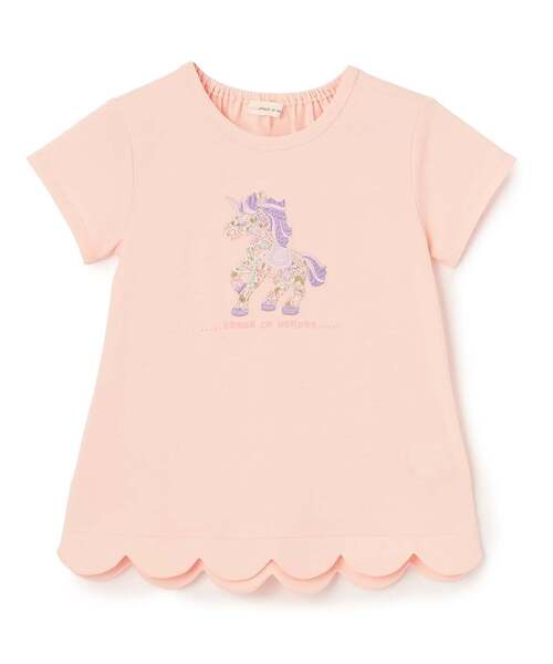 sense of wonder（センスオブワンダー）の「ユニコーンリバティアップリケTシャツ【接触冷感】（Tシャツ/カットソー・キッズ・ラベンダー/ピンク/オフホワイト・120cm/110cm/90cm/80ｃｍ/100cm）」の3枚目の写真