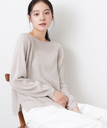 【洗える】透かし編みデザインニット
