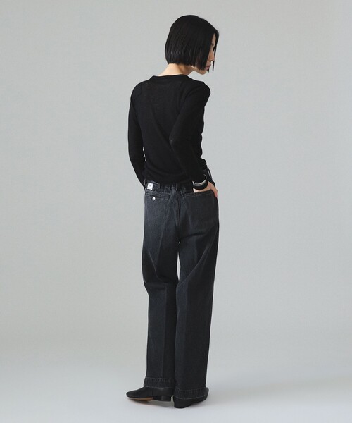 Lee(リー)の「【別注】Lee × maturely / フリスコ パンツ(デニムパンツ・レディース・インディゴブルー/ブラック・MEDIUM/SMALL)」の5枚目の写真