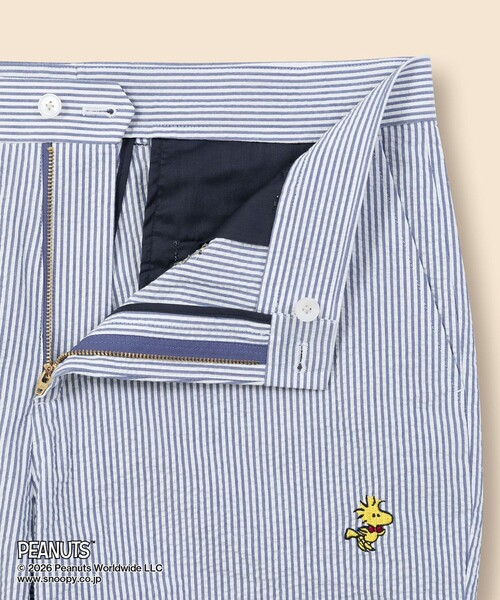 BROOKS BROTHERS(ブルックスブラザーズ)の「Brooks Brothers × PEANUTS シアサッカー ウッドストックエンブロイダリー ショーツ(その他パンツ・メンズ・ブルー・30inch/32inch/34inch/36inch)」の3枚目の写真