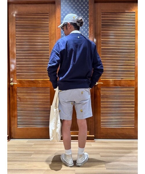 BROOKS BROTHERS(ブルックスブラザーズ)の「Brooks Brothers × PEANUTS シアサッカー ウッドストックエンブロイダリー ショーツ(その他パンツ・メンズ・ブルー・30inch/32inch/34inch/36inch)」の9枚目の写真