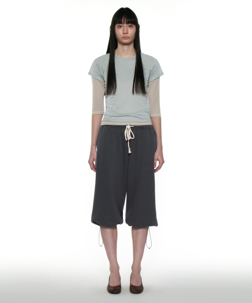 PARTIMENTO WOMEN(パルティメントウィメン)の「PWC シア レグラン スティッチ ショートスリーブ Tシャツ_ミント(Tシャツ/カットソー・レディース・その他・SMALL/MEDIUM/LARGE)」の2枚目の写真