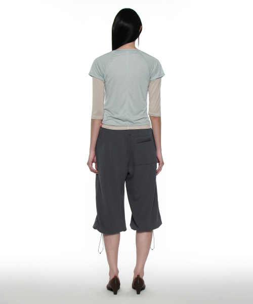 PARTIMENTO WOMEN(パルティメントウィメン)の「PWC シア レグラン スティッチ ショートスリーブ Tシャツ_ミント(Tシャツ/カットソー・レディース・その他・SMALL/MEDIUM/LARGE)」の4枚目の写真
