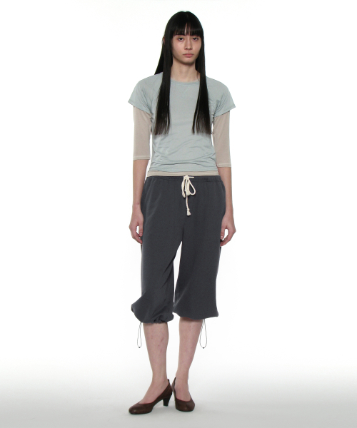 PARTIMENTO WOMEN(パルティメントウィメン)の「PWC シア レグラン スティッチ ショートスリーブ Tシャツ_ミント(Tシャツ/カットソー・レディース・その他・SMALL/MEDIUM/LARGE)」の5枚目の写真
