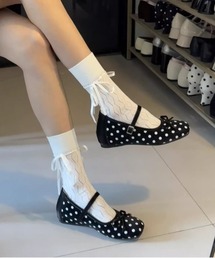 WEGO | ドット柄バレエパンプス/メリージェーンシューズ(パンプス)