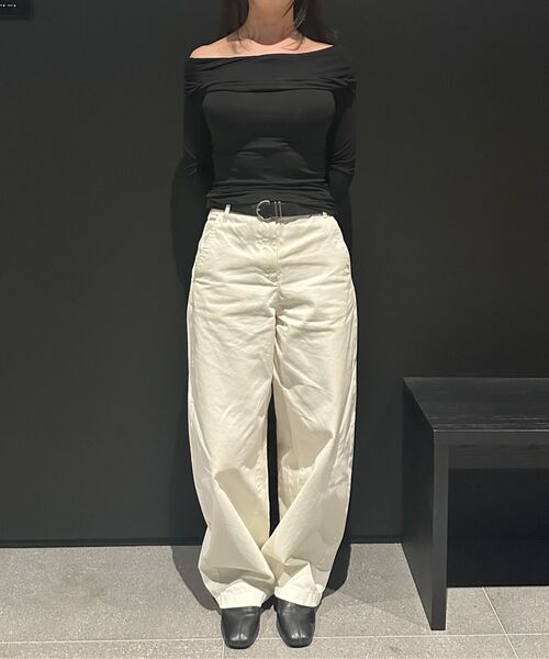 MUSINSA STANDARD WOMAN（ムシンサスタンダードウーマン）の「ウィメンズ テンセル ターンダウン オフショルダー 長袖Tシャツ [ブラック]（Tシャツ/カットソー・レディース・その他・LARGE/MEDIUM/SMALL/X-SMALL）」の7枚目の写真