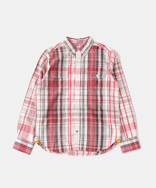 JOURNAL STANDARD(ジャーナルスタンダード)の「ORIGINAL MADRAS / オリジナルマドラス TWIN FLAP POCKET BD SHIRT(シャツ/ブラウス・メンズ・ピンク・LARGE/MEDIUM)」の1枚目の写真