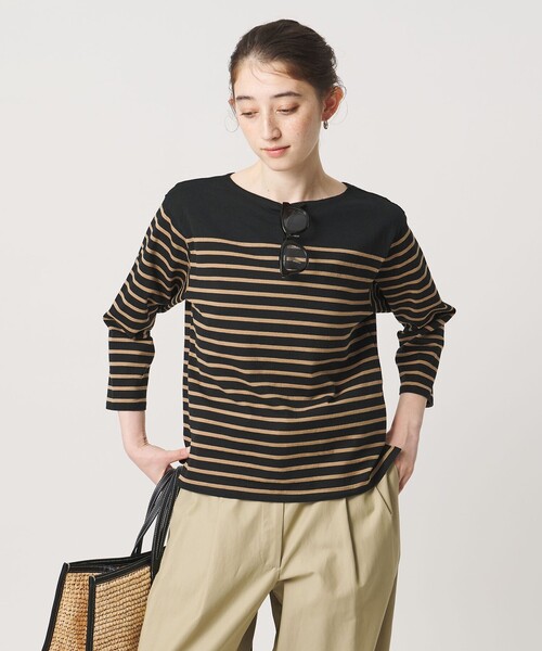 TICCA(ティッカ)の「【別注】<TICCA>ボーダー バック レースアップ カットソー ‐united LOVE project 2026(Tシャツ/カットソー・レディース・ブラック・FREE)」の1枚目の写真