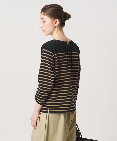 TICCA(ティッカ)の「【別注】<TICCA>ボーダー バック レースアップ カットソー ‐united LOVE project 2026(Tシャツ/カットソー・レディース・ブラック・FREE)」の3枚目の写真