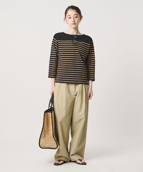 TICCA(ティッカ)の「【別注】<TICCA>ボーダー バック レースアップ カットソー ‐united LOVE project 2026(Tシャツ/カットソー・レディース・ブラック・FREE)」の4枚目の写真