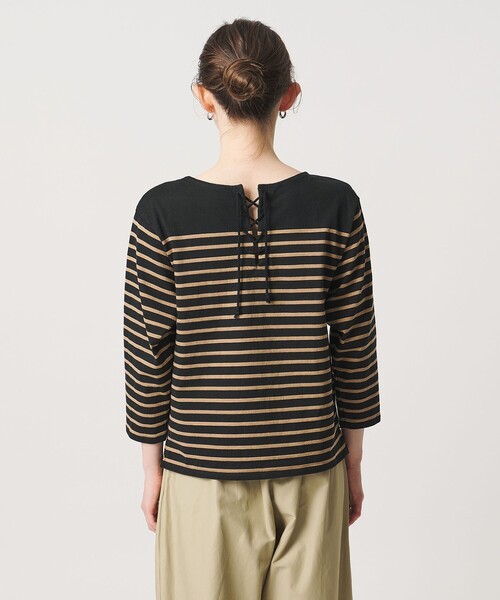 TICCA(ティッカ)の「【別注】<TICCA>ボーダー バック レースアップ カットソー ‐united LOVE project 2026(Tシャツ/カットソー・レディース・ブラック・FREE)」の9枚目の写真