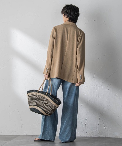 MAYSON GREY(メイソングレイ)の「ヴィンテージメッシュダブルブレストジャケット(その他アウター・レディース・キャメル/ブラック/オフホワイト・M)」の10枚目の写真