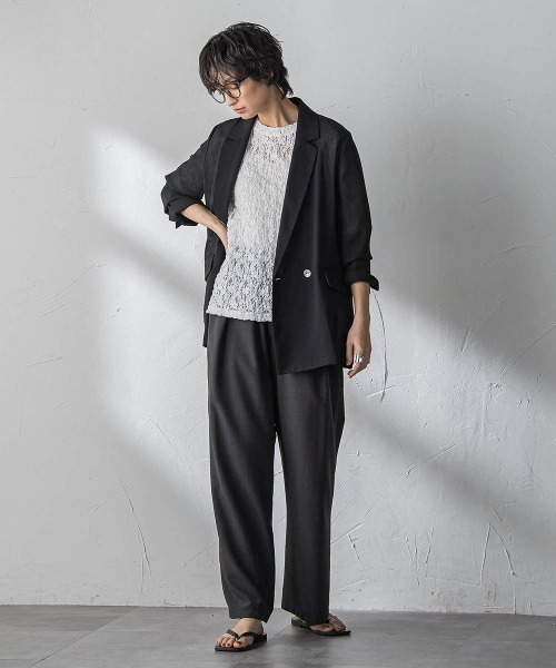 MAYSON GREY(メイソングレイ)の「ヴィンテージメッシュダブルブレストジャケット(その他アウター・レディース・キャメル/ブラック/オフホワイト・M)」の17枚目の写真