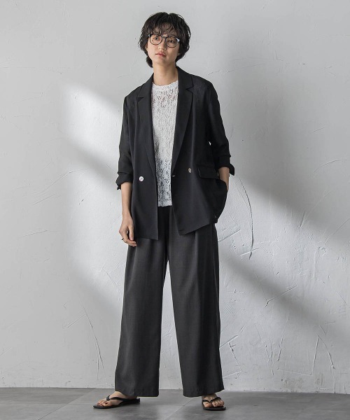 MAYSON GREY(メイソングレイ)の「ヴィンテージメッシュダブルブレストジャケット(その他アウター・レディース・キャメル/ブラック/オフホワイト・M)」の18枚目の写真
