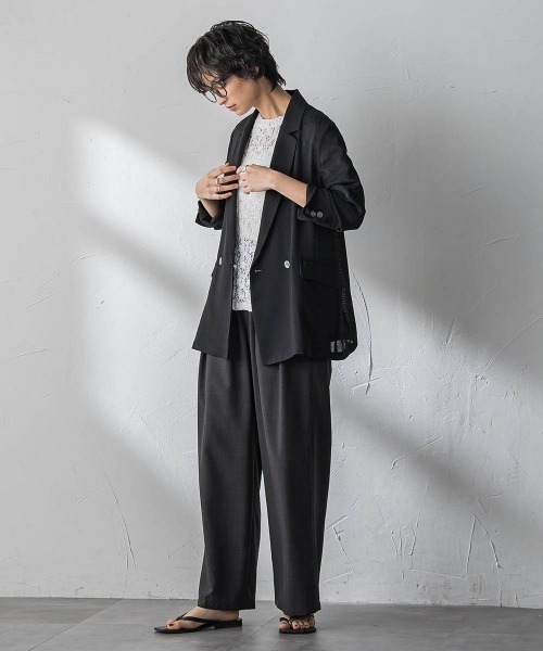 MAYSON GREY(メイソングレイ)の「ヴィンテージメッシュダブルブレストジャケット(その他アウター・レディース・キャメル/ブラック/オフホワイト・M)」の19枚目の写真