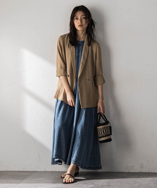 MAYSON GREY(メイソングレイ)の「ヴィンテージメッシュダブルブレストジャケット(その他アウター・レディース・キャメル/ブラック/オフホワイト・M)」の12枚目の写真
