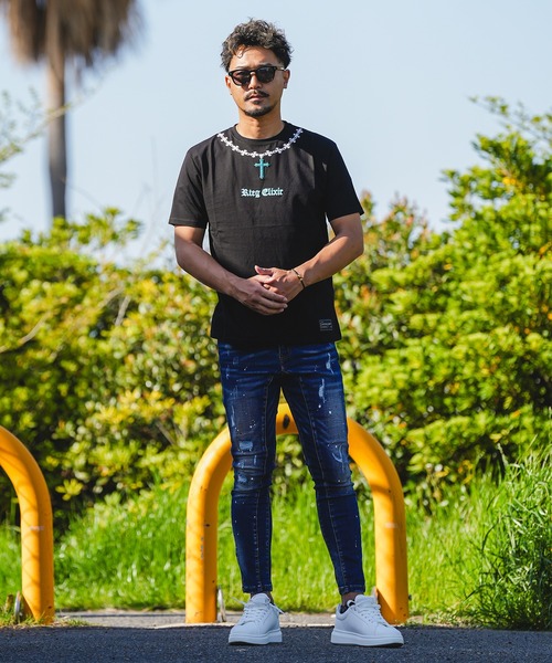adamsJUGGLER(アダムスジャグラー)の「RTEG M.Tネックレスティー(Tシャツ/カットソー・メンズ・ホワイト/ブラック・XL/L/M/S/XXL)」の4枚目の写真