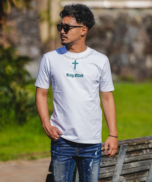 adamsJUGGLER(アダムスジャグラー)の「RTEG M.Tネックレスティー(Tシャツ/カットソー・メンズ・ホワイト/ブラック・XL/L/M/S/XXL)」の11枚目の写真