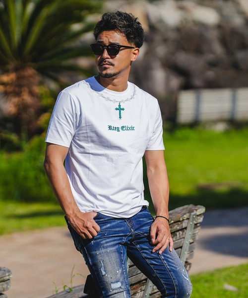 adamsJUGGLER(アダムスジャグラー)の「RTEG M.Tネックレスティー(Tシャツ/カットソー・メンズ・ホワイト/ブラック・XL/L/M/S/XXL)」の12枚目の写真
