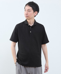 MEN'S MELROSE | リンクスストライプ半袖ホリゾンカラーポロシャツ(ポロシャツ)
