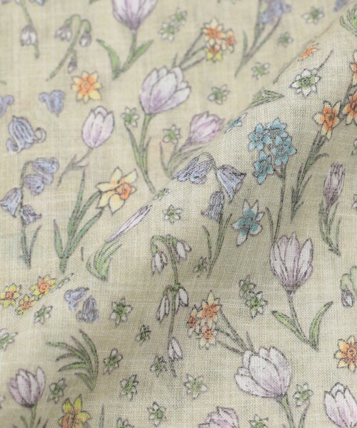 MACKINTOSH PHILOSOPHY（ﾏｯｷﾝﾄｯｼｭ ﾌｨﾛｿﾌｨｰ）の「Snowblue Garden サイドギャザーワンピース（ワンピース・レディース・ブルー系その他3/ベージュ系その他・36/38）」の11枚目の写真