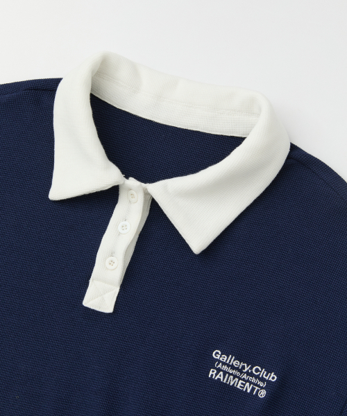 RAIMENT(レイメント)の「エッセンシャルトラックワッフルカラー半袖Tシャツ_ネイビー(ポロシャツ・メンズ・その他・SMALL/MEDIUM/LARGE/X-LARGE)」の6枚目の写真
