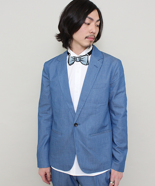 Lui's（ルイス）の「Lui's(ルイス) デニムジャケット（テーラードジャケット・メンズ・インディゴブルー/ブルー・LARGE/SMALL/MEDIUM）」の2枚目の写真