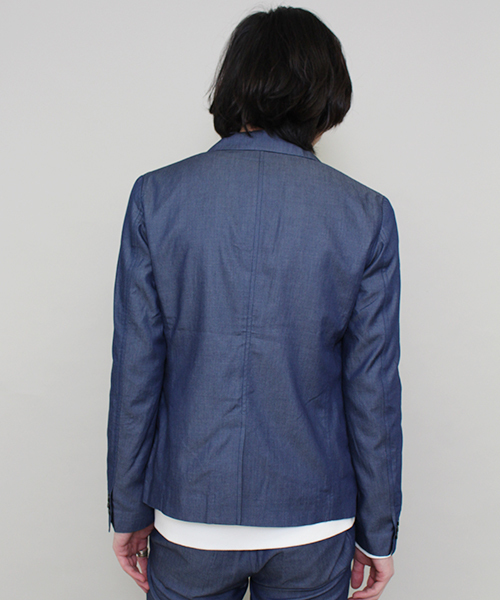 Lui's（ルイス）の「Lui's(ルイス) デニムジャケット（テーラードジャケット・メンズ・インディゴブルー/ブルー・LARGE/SMALL/MEDIUM）」の4枚目の写真