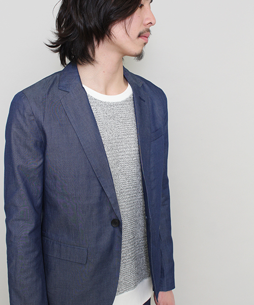 Lui's（ルイス）の「Lui's(ルイス) デニムジャケット（テーラードジャケット・メンズ・インディゴブルー/ブルー・LARGE/SMALL/MEDIUM）」の6枚目の写真