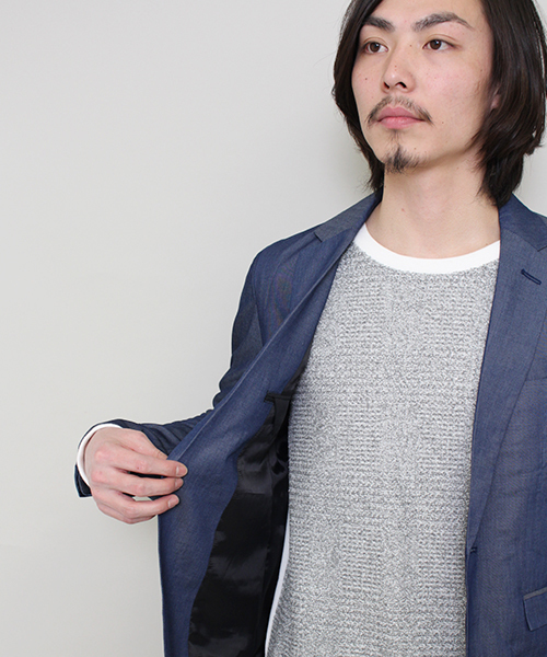 Lui's（ルイス）の「Lui's(ルイス) デニムジャケット（テーラードジャケット・メンズ・インディゴブルー/ブルー・LARGE/SMALL/MEDIUM）」の8枚目の写真