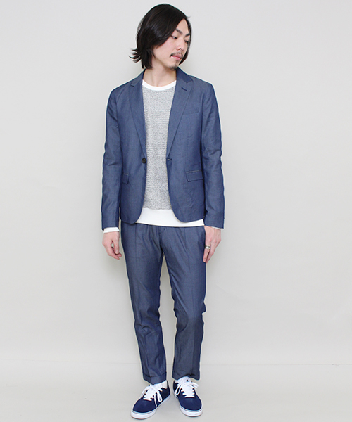 Lui's（ルイス）の「Lui's(ルイス) デニムジャケット（テーラードジャケット・メンズ・インディゴブルー/ブルー・LARGE/SMALL/MEDIUM）」の9枚目の写真