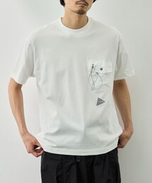 and wander（アンドワンダー）の「【and wander/アンドワンダー】pocket T（Tシャツ/カットソー）」